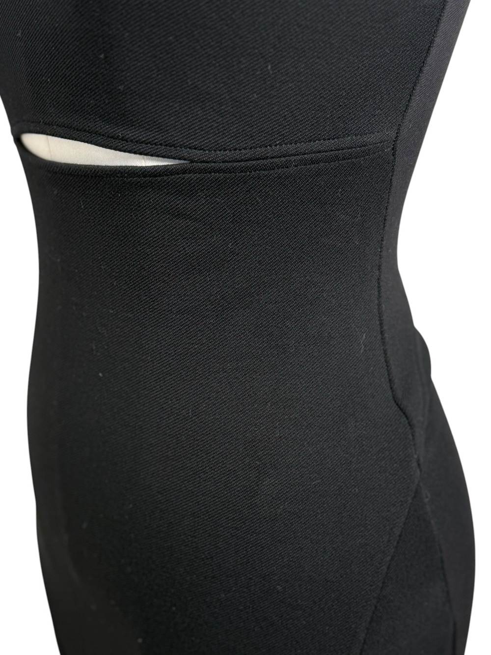 NWT Helmut Lang Gala Knit Cutout Mini Bodycon Dress Black Petite XS - Picture 5 of 9